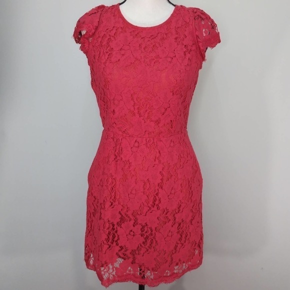 Signature8 Open Back Red Lace Dress | NWT | LARGE‎ - Picture 1 of 11